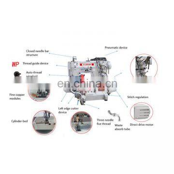 LT 600D-35PUT-WP HIGH-SPEED DIRECT DRIVE LEFT-SIDE CUTTER PNEUMATIC CRLINDER-BED INTERLOCK SEWING MACHINE WITH AUTO-THREAD WIPER photo-2