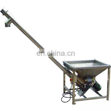 Vertical Food Lift Conveyor Screw Elevator With Hopper Vibrator