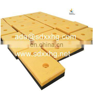 Heavy Traffic Door Polyethylene Yellow UHMWPE Dock Bumper Sliding UHMW PE Dock Bumper Pads DOCK WALL RUBBER BUMPER photo-4