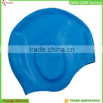 Custom logo silicone swim cap,professional silicone ear swim cap,ear protection swim cap                        
                                                                                Supplier's Choice