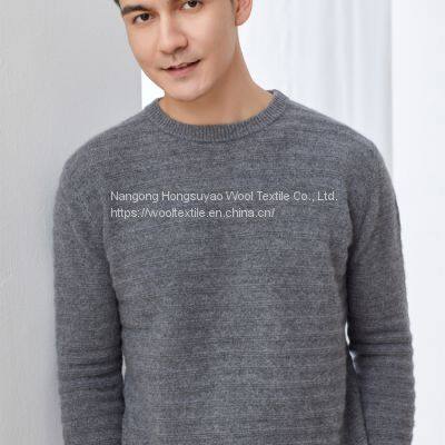 Custom Pure Men's Sweater Pullover Winter Knit Wool 100% Cashmere Sweater
