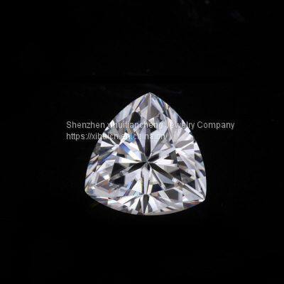 Wholesale Price D color near colorless Excellent Cut VVS1 Clarity Trillion Cut Synthetic Loose moissanite gemstone