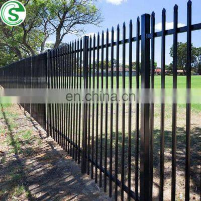 Galvanized villa decorative steel fence spear top tubular fencing