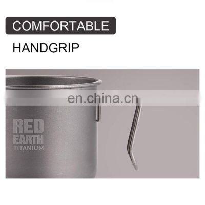 GiNT 440ML Home Office Cafe Portable Light Weighted 100% Titanium Cup Coffee Mugs With Handle photo-4