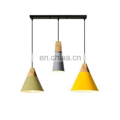 Nordic Style Restaurant Chandelier Modern Simple Three Head Lamp Creative Macaron Pendant Lamps