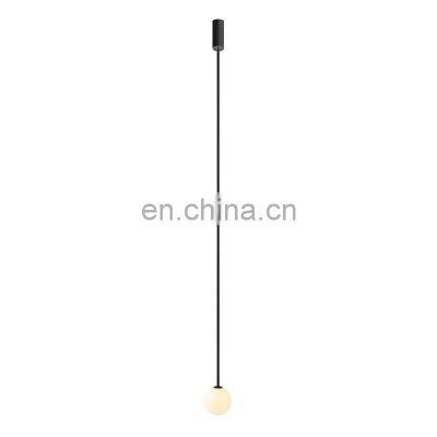 Nordic Metal Line Hanging Pendant Light Black Minimalist Decor Pendant Lamp