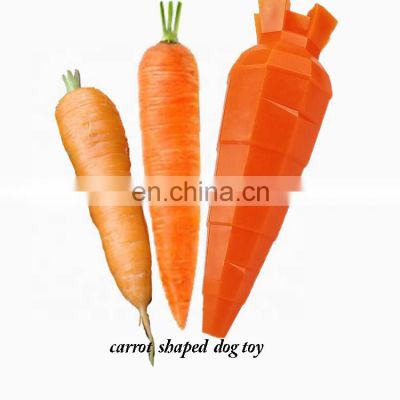 carrot shaped treats dog toy accept custom color pet toy TPR non-toxic and durable pet products