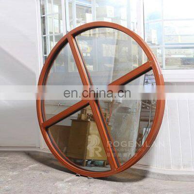 ROGENILAN 110 series circular aluminum double tempered glass windows