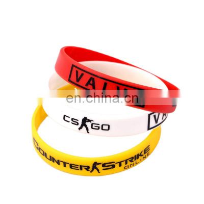 Wholesale Custom Logo Printed Silicone Wristband No Minimum