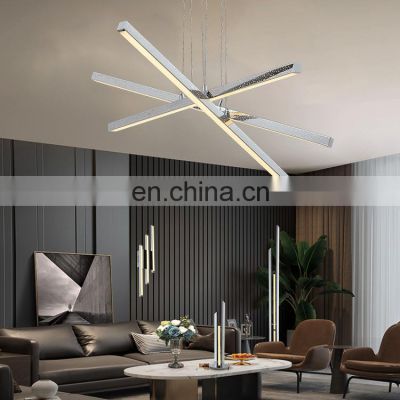 HUAYI Good Quality Luxury Style Modern Home Living Room Decoration Iron Aluminum LED Ceiling Lamp