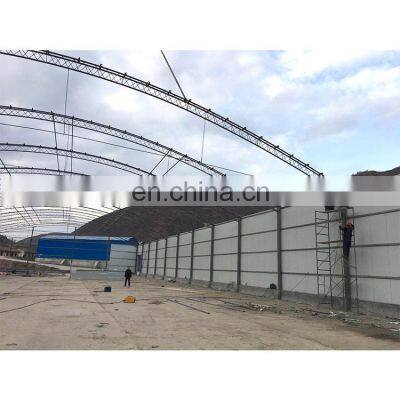 Arched Roof Design Prefabricated Light Weight Steel Structure for Coal Storage Building Construction photo-4