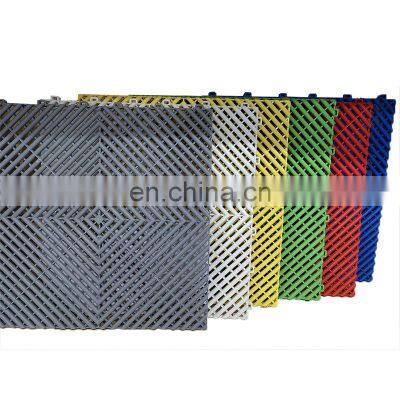 CH High Quality Multifunctional Cheapest Multicolor Strength Vented Plastic 40*40*1.8cm Interlocking Garage Floor Tiles