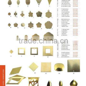 Brass metal sheet charms