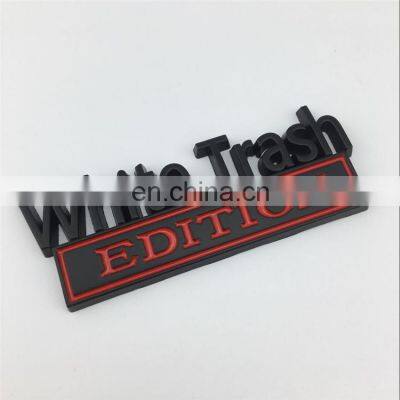 Chrome 3D Vehicle Customized Letter Gelatin Sponge Zinc Alloy Car Emblem Badge