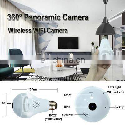 Wifi Panorama Camera Security Lamp Panoramic CCTV Video Bulb Wireless Surveillance Fisheye Camera Lamp photo-5