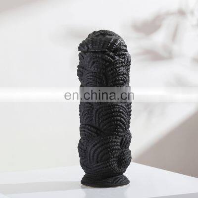 Wabi Sabi Handmade Matt Nordic Home Decoration Porcelain Jar With Lid Ceramic Modern Vases photo-3