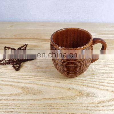 Xiangteng High Quality Environmental Protection Wholesale Natural Custom Handmade Wooden Cup Tea Cup With Handle