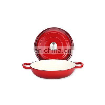 Classic Red Cooking Pot Wholesale Kitchen Enamel Cast Iron Cookware photo-4