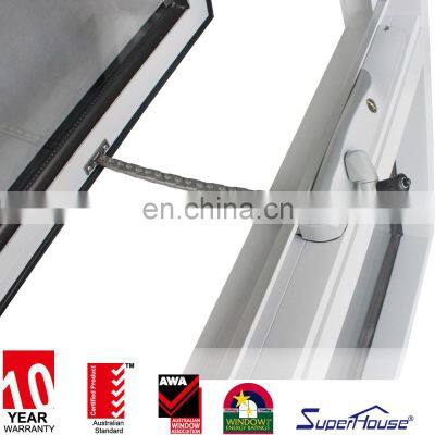 Superhouse Crank Chain Winder Aluminum Glass Awning Window With Fireproof Screen photo-4