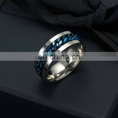 2020 Fashion Charm Men Women Jewelry Rotatable Chain Stainless Steel Ring