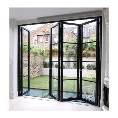 Customized Thermal Break Heat Insulation Low E Glass Aluminium Double Insulated Tempered Glass Bifolding Door