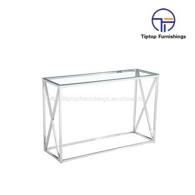 modern console table for living room gold stainless steel marble top luxury hallway furniture console table