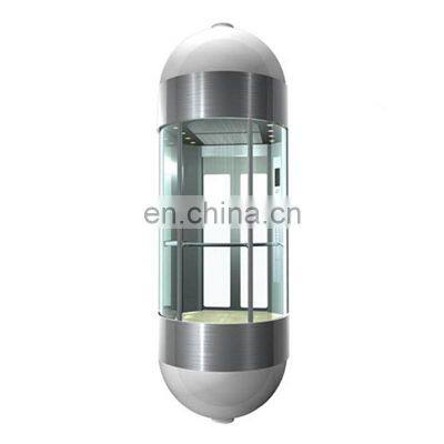 800kg~1000kg 1.0m/s~1.75m/s Full View and Outdoor Glass Panoramic Elevator photo-2