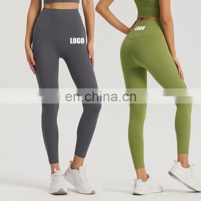 Newest Hot Sexy No Front Seams Peach Hip With Pocket High Waist Gym Yoga Legging Pants Workout Fitness Sports Wear For Women