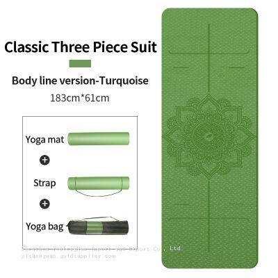 Custom Logo Fitness Equipment Soft Natural Tpe Yoga Mat Material Eco-Friendly TPE Yoga Mat photo-4