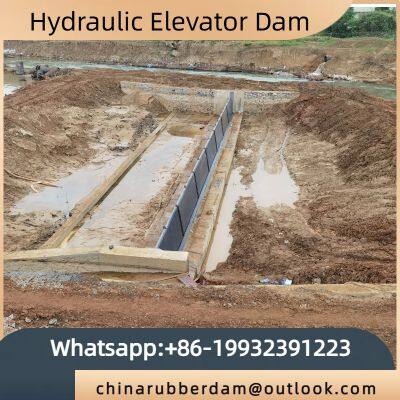 River landscape water conservancy automatic horizontal axis steel dam water storage hydraulic flap gate lifting dam hinge dam Hebei manufacturer