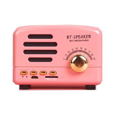 CAFERRIA Hot sale Retro wireless speaker new design fashion multi color portable bluetooth speaker with am fm radio