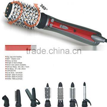 dual voltage custom rotating electric hair brush