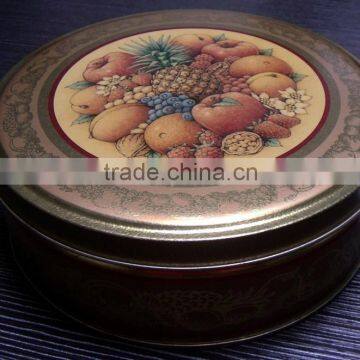 Round Shape Dried Food Tin Box