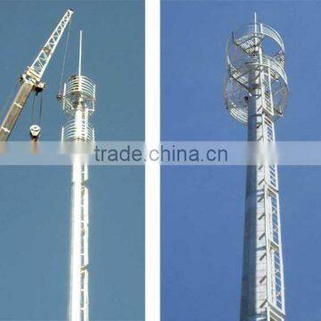 Galvanized Monopole Self Supporting Tower Export to Canada