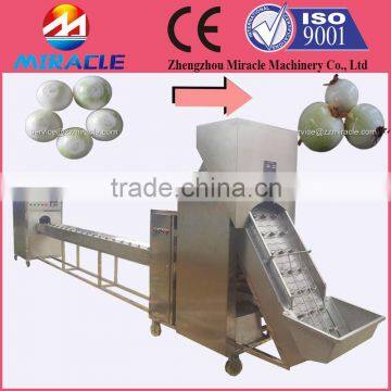 Spring onion cutting machine to remove the onion top/onion tail/onion skin