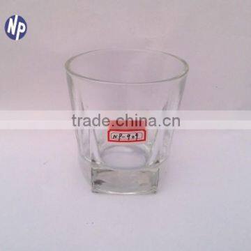 170ml fashion designed transparent white glass drinking cups