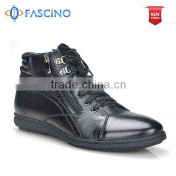 Mens leather casual boots