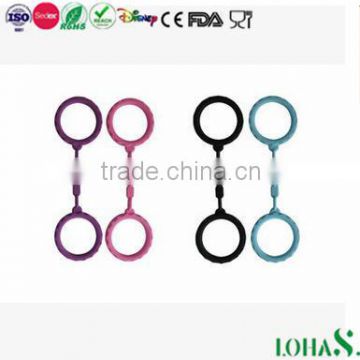 Cheap Sex SM Toy Colored Silicone Rubber Handcuff