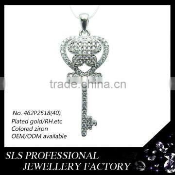 Chinese character pendant "bowknot key" wholesale suppliers pave diamond pendant jewelry