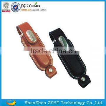 Leather USB stick with USB 2.0, Leather USB flash drives, USB Stick 128mb to 32gb