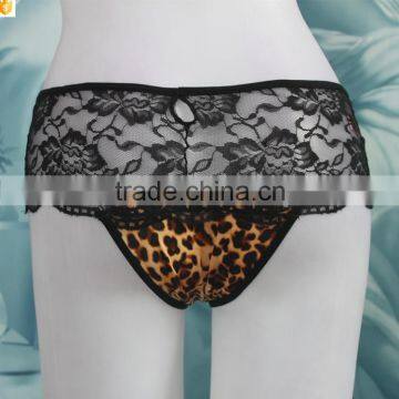 Extreme Nylon Lace Fabric and Leopard Cotton Women String