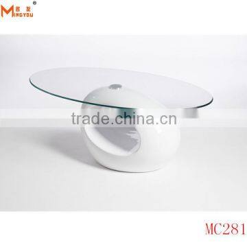 clear tempered glass modern coffee table