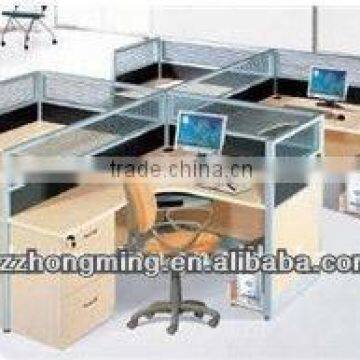 Modern Wooden 4 Seats Office Partition Workstation Office Furniture PF-060