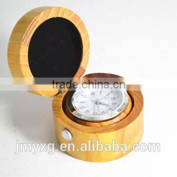 Modern Creative Decentround Wooden Table Clock for Promotion Gift photo-3