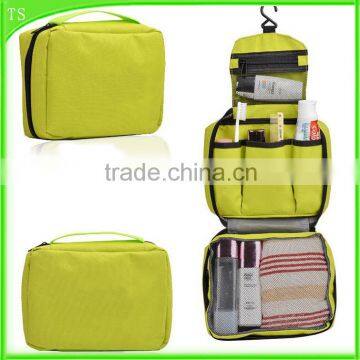 pure color travel cosmetic organizer bag with handle waterproof storage bag