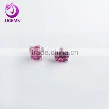 wholesale pink color CZ gemstone fashion earring