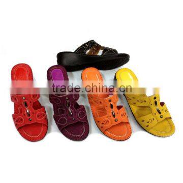 Big Size 2016 Popular Sexy High Wood Wedge Heel Sandals Branded Fashion New Design Ladies Slippers