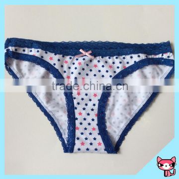 2015 Hot Sale Top Quality Brief Samll Star Underwear Newest Girl Underwear