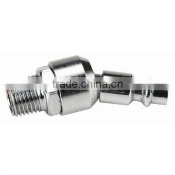 1/4" Male Brass Nickel Plated Industrial Swivel Plug