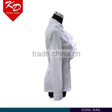 Fashionable and Elegant Ladies Long Sleeve and White Latest Blouse Design 2016 photo-2
